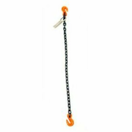 MAZZELLA Mazzella Lifting B151053 3' Single Leg Chain Sling W/ Grab Hook S5103803S03